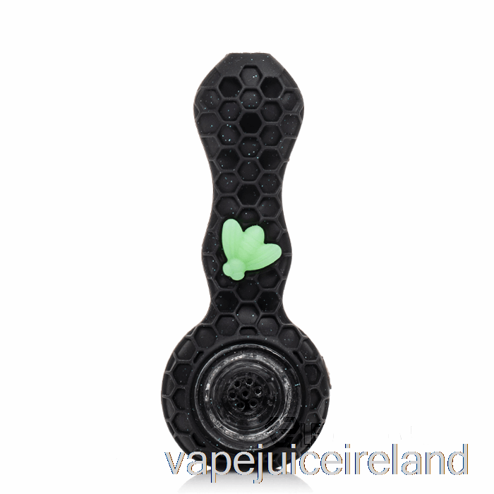 Vape Juice Stratus Bee Silicone Spoon Shiny Panther (Glitter Black / UV Green Bee)